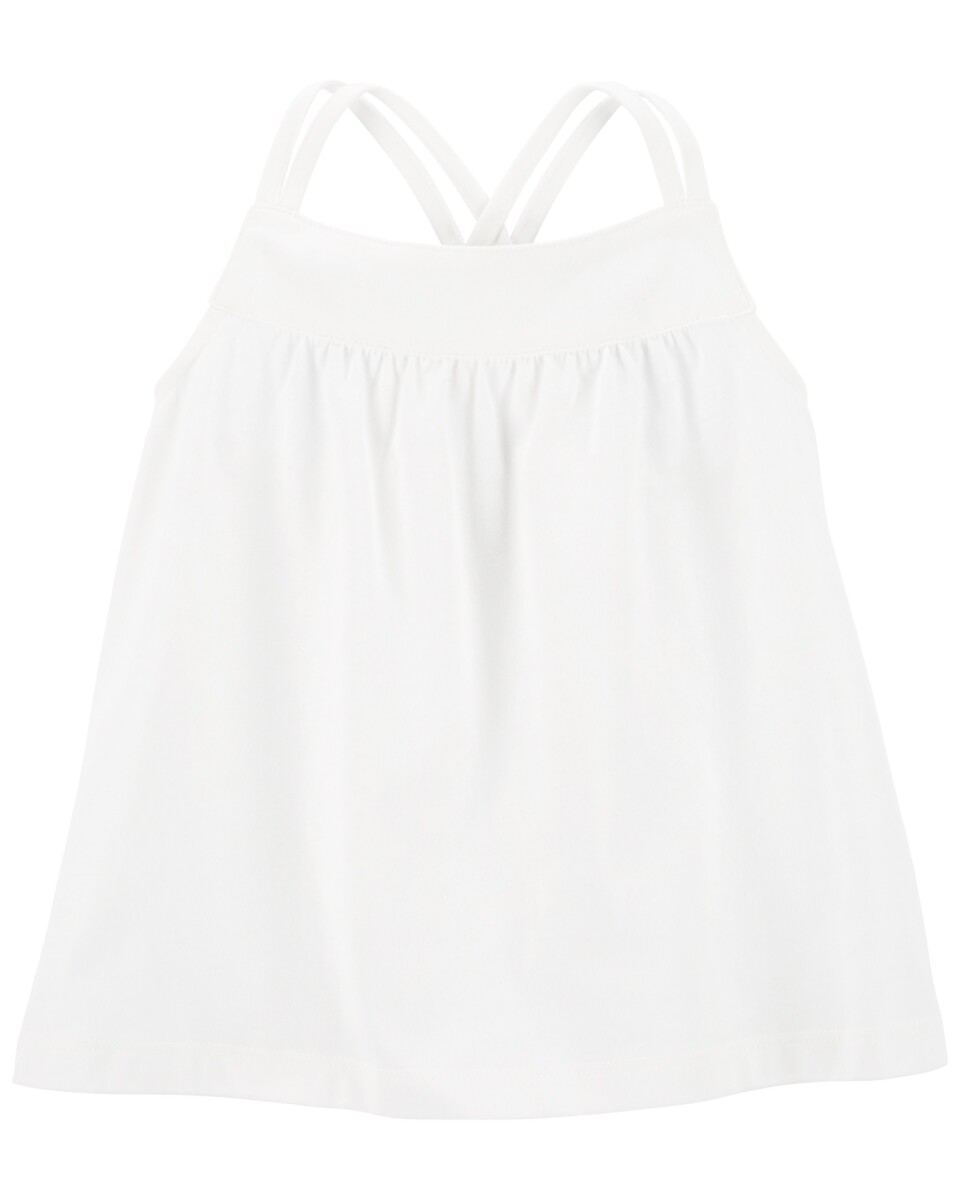 Musculosa con tiras cruzadas. Talles 6-24M 