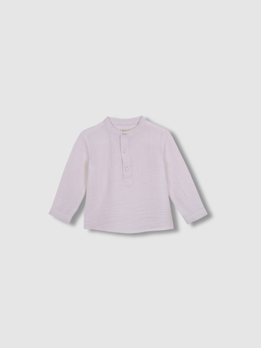 Camisa Mao Panadera De Gasa Blanco