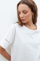 Remera con vainillas blanco