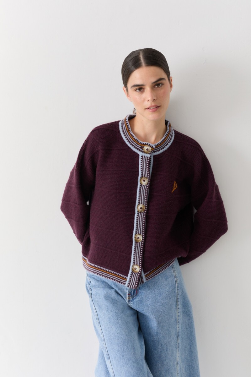 CARDIGAN TERRO TENNIS Uva