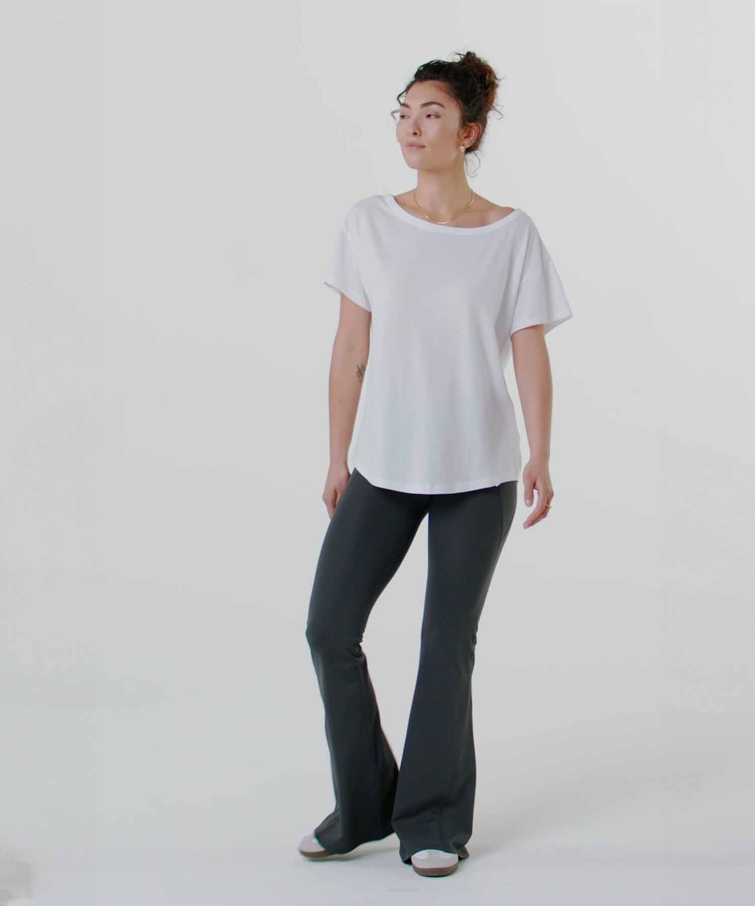 Polo Manga Corta Oversized Mujer Classic White