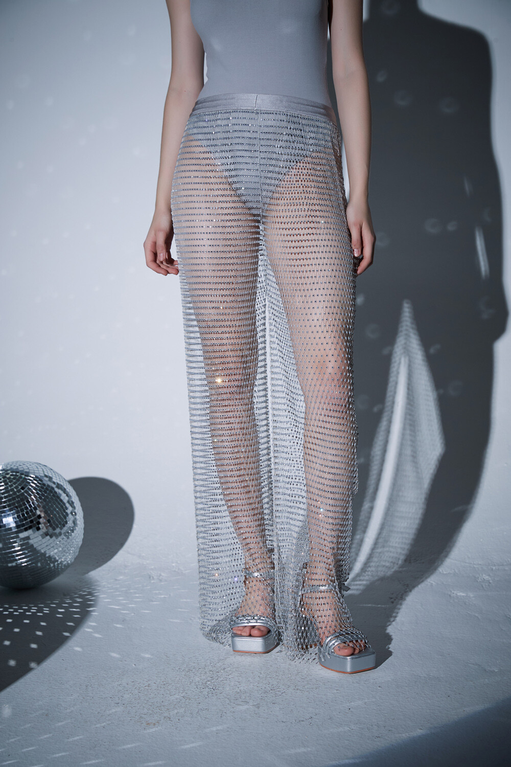 Pantalon Clairy Plateado