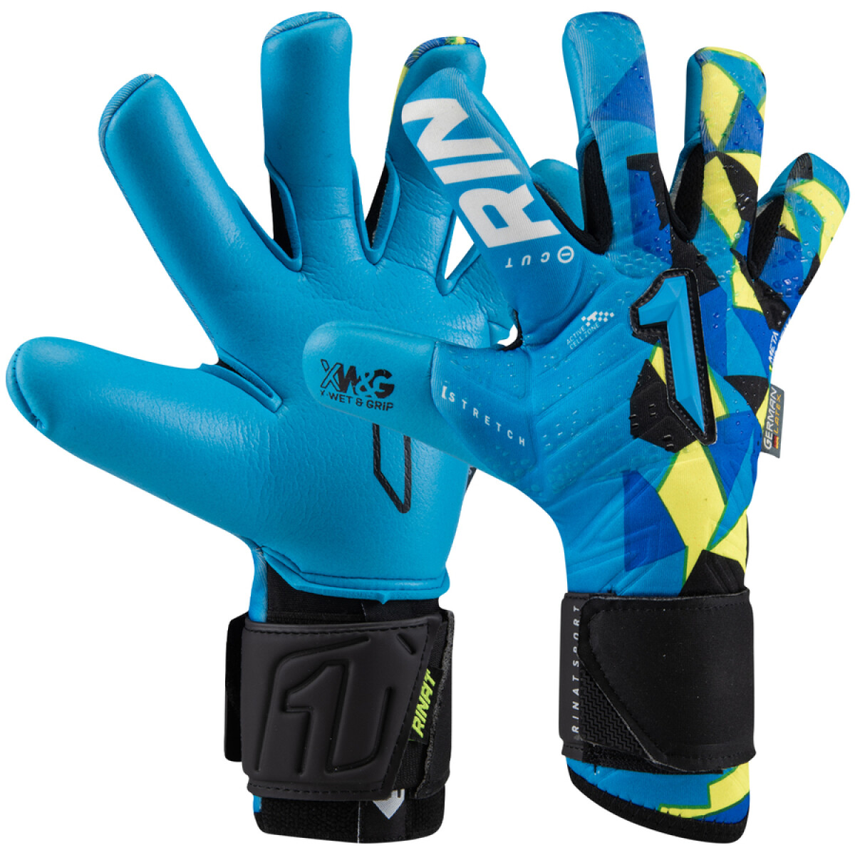 Guante Rinat Futbol Inf Meta Tactik Gk Alpha Azul-Amarillo - S/C 