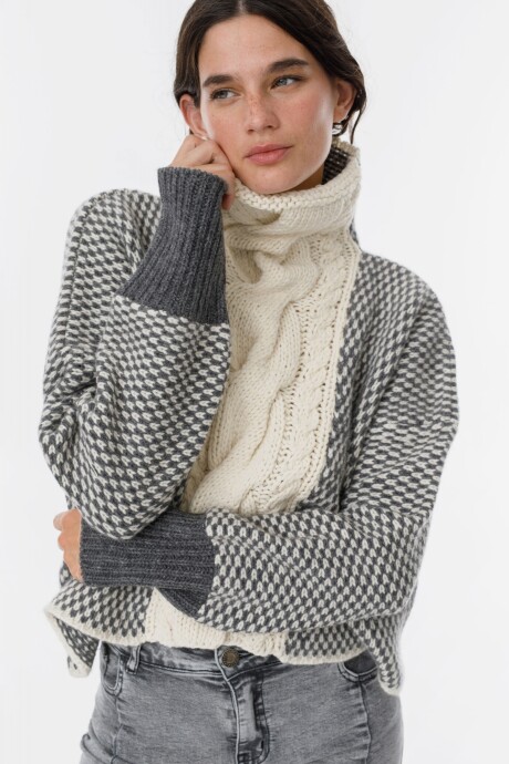 Sweater Glass Crudo/Gris