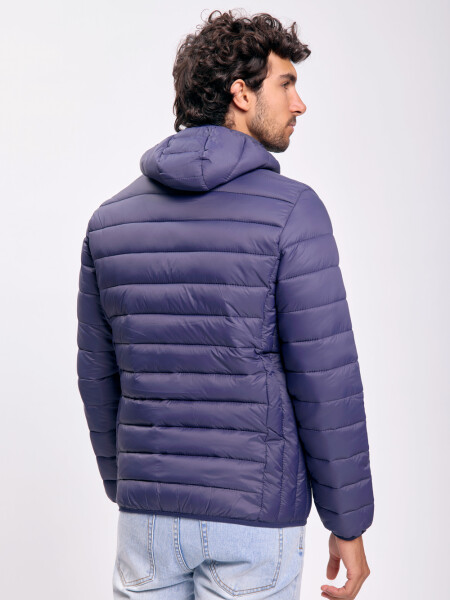 Campera capitoneada básica Azul