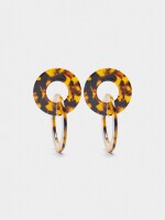 Pendientes Entrelazados Efecto Carey multicolor