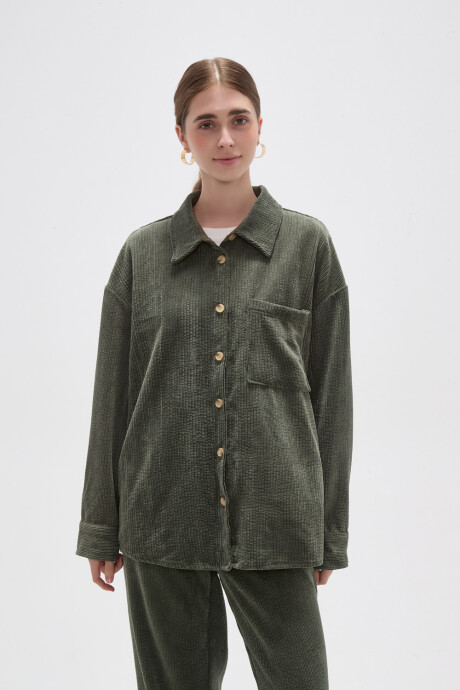 Camisa Ligu Verde Oliva