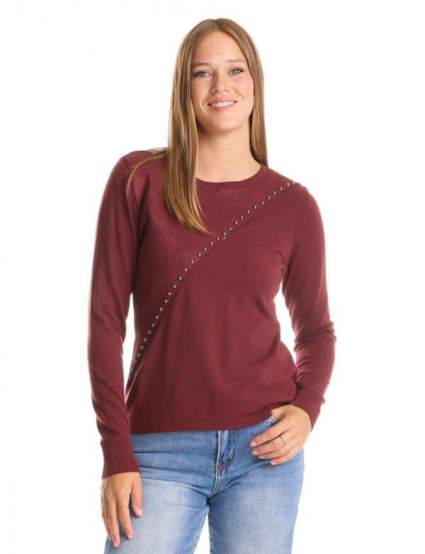 Buzo Combinado Suede BORDEAUX