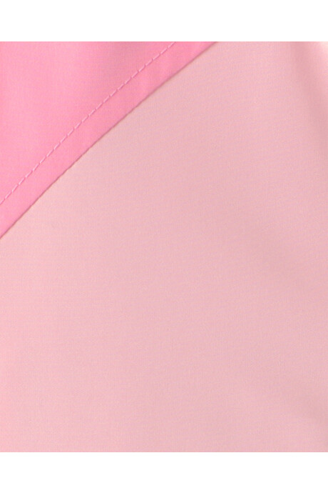 Campera impermeable, rosada, diseño bloques de color Sin color