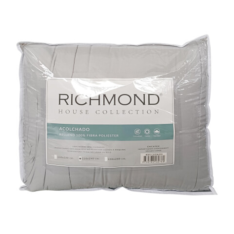 Acolchado 1 Plaza Plus Richmond House 150 x 220 cm GRIS