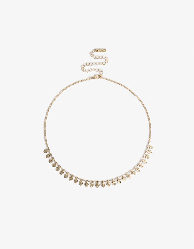 Chokers Metal Choker Corazones - Dorado Plata Cepillada