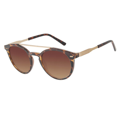 Lentes De Sol Harry Potter Redondo - Unisex Gradiente Marrón/Brillo