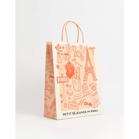 Bolsa De Regalo Estampada Rosa Claro