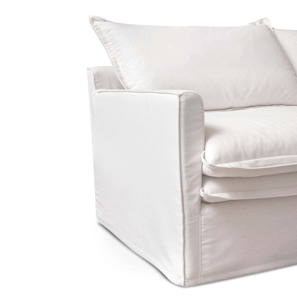 SOFA 3 CUERPOS TELA-PREMIUM BLANCO ALASKA