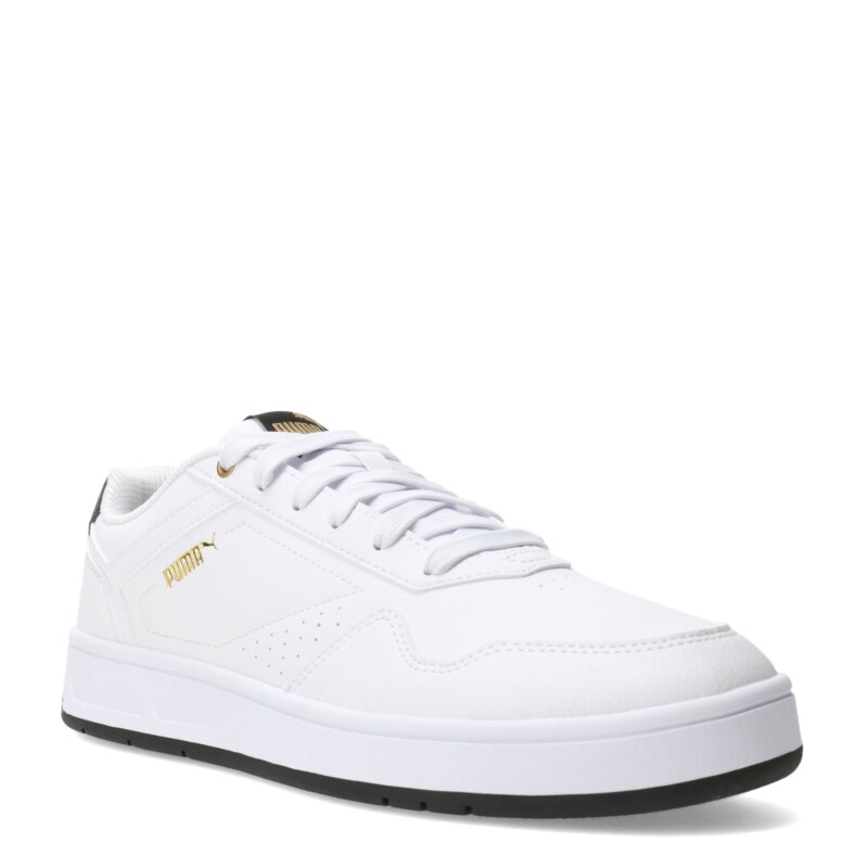 Championes de Hombre Puma Court Classic Blanco - Negro - Dorado