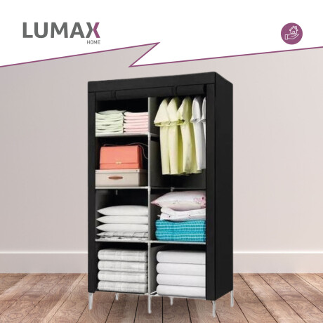 Ropero de 6 Estantes Desmontable de Caño y Tela TNT 105x45x175 Gris claro