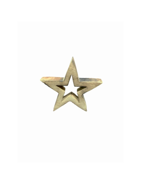 ADORNO ESTRELLA HUECA MADERA 17 CM. ADORNO ESTRELLA HUECA MADERA 17 CM.