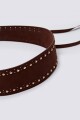 Faja de suede con tachas tostado