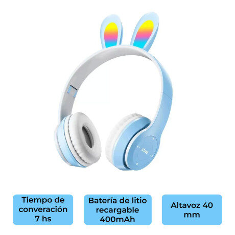 Auricular Conejo BT Vincha Reducción Ruido Inteligente Rosa