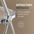 Silla Plegable ComboHome Plia Umea Pack X2 Plateada