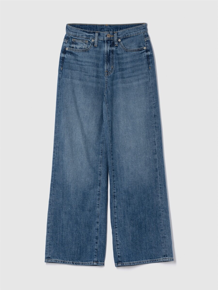 Jean Wide Leg Mujer - Medium Wash 