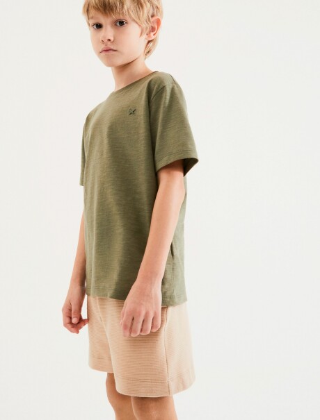 CAMISETA BÁSICA INFANTIL VERDE