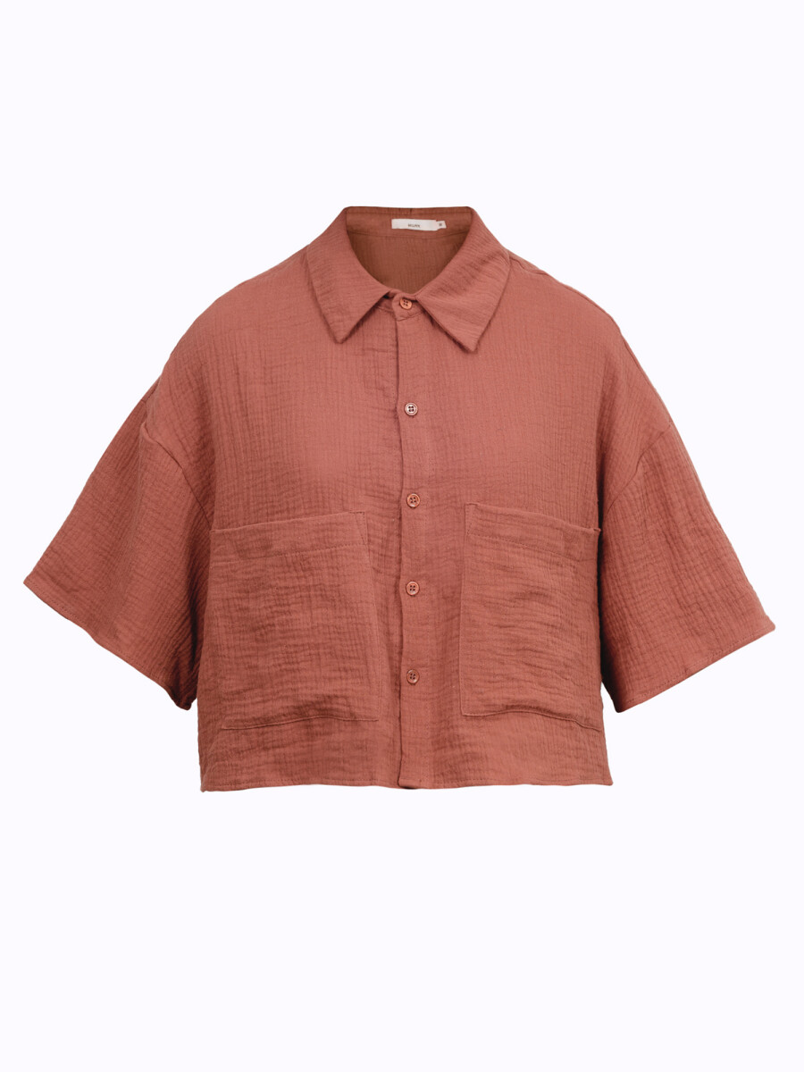 Camisa boxy - cobre 
