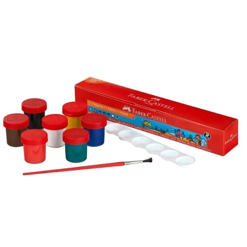 Témpera 7 Colores 30Ml Faber-Castell #Témpera Faber Castell 7 Colores 30Ml