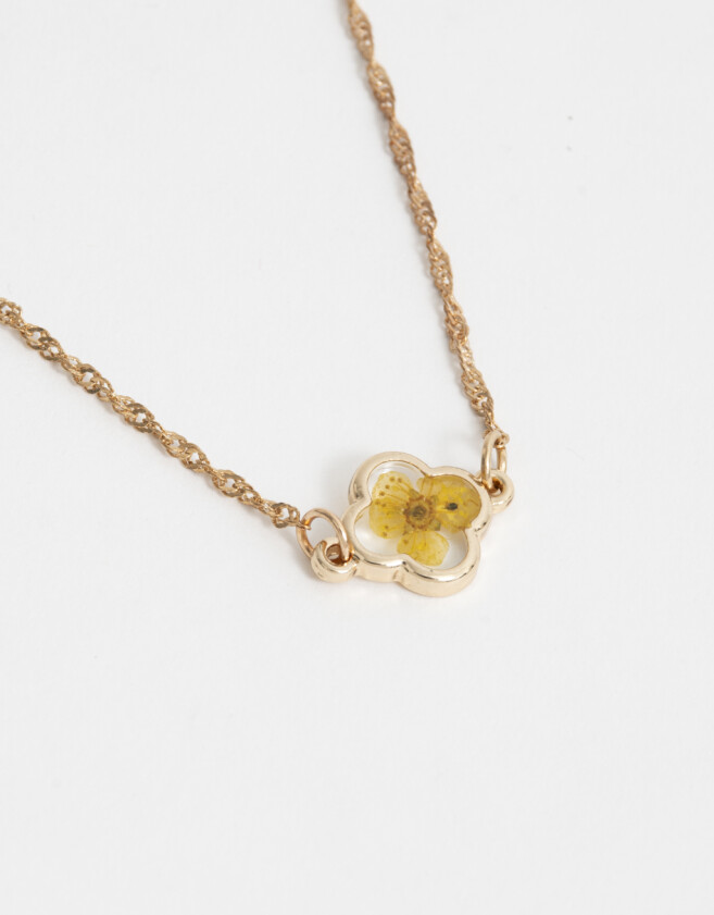 Cadena Corta con Dije Birthflowers Cortos Con Birthflowers - Dorado