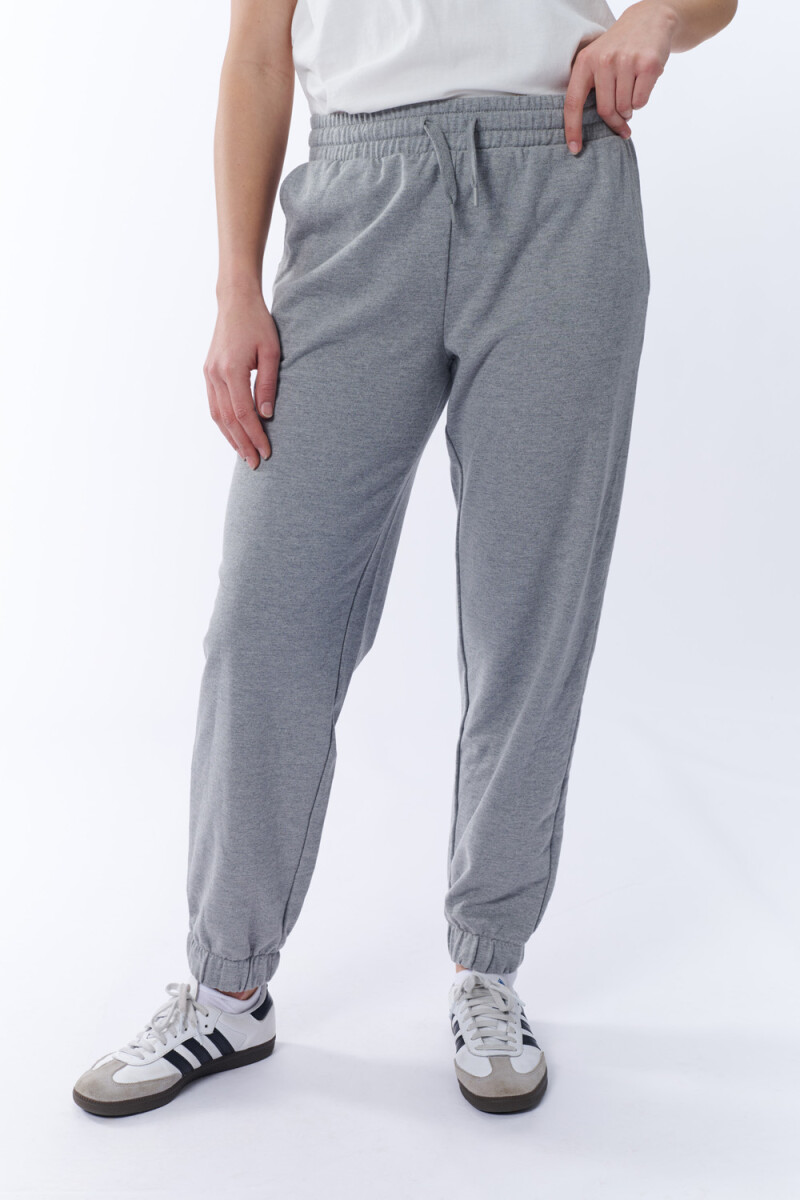 Pantalón Jogger Deportivo Gris Melange