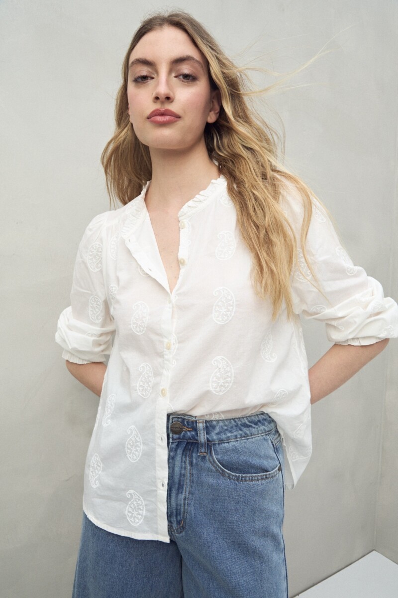 CAMISA ARABESCO Blanco