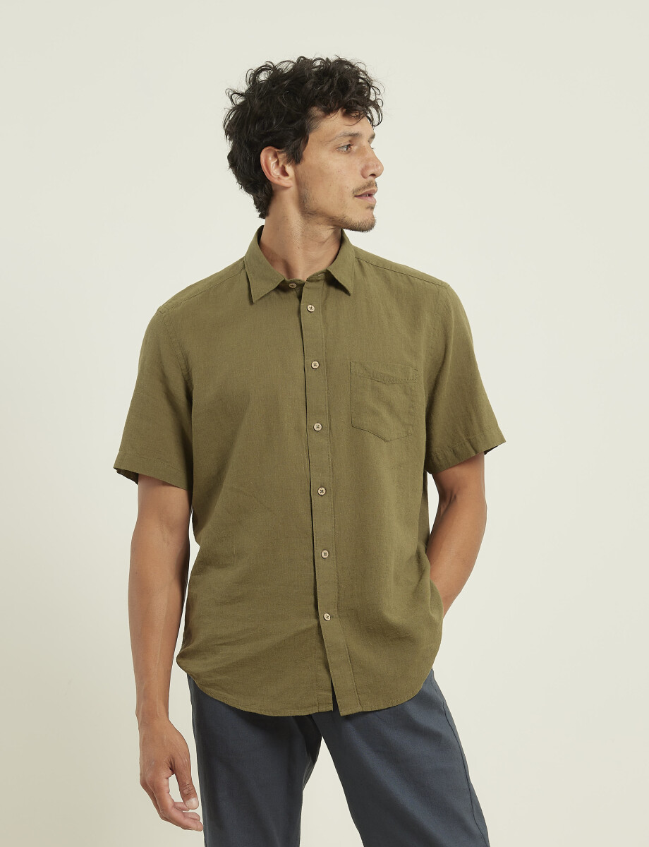012265 CAMISA HARRINGTON LABEL Verde