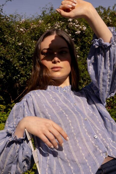 Camisa Azalea Celeste