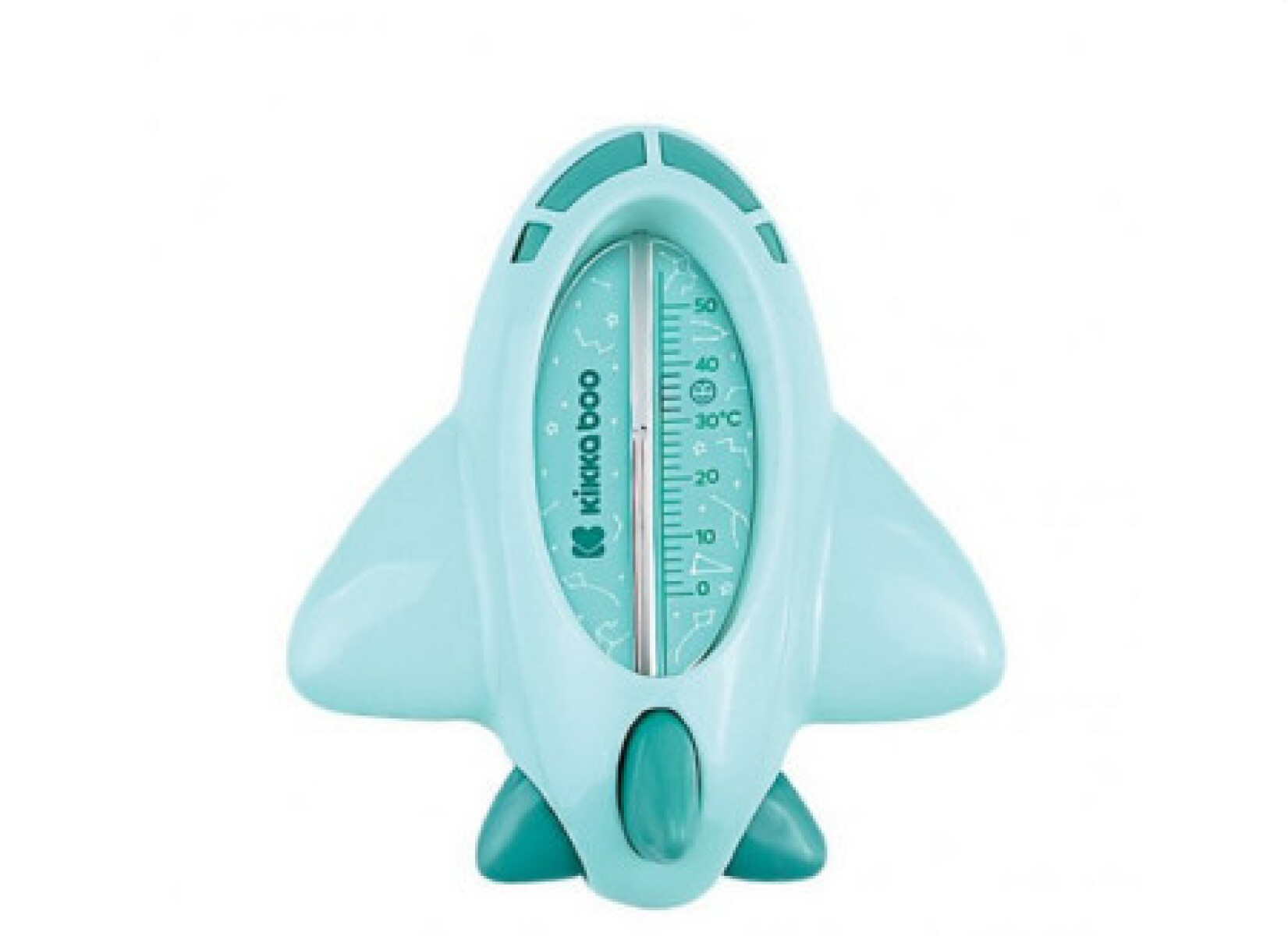 Termometro agua baño KIKKABOO avion - verde agua 