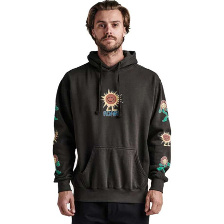 Canguro Roark Destroy Enjoy Fleece Negro con Diseño