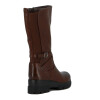 Darkness Bota De Dama Caña Media C/ Dos Tiras Cruzadas Y Hebilla - Marron Os Marron Oscuro