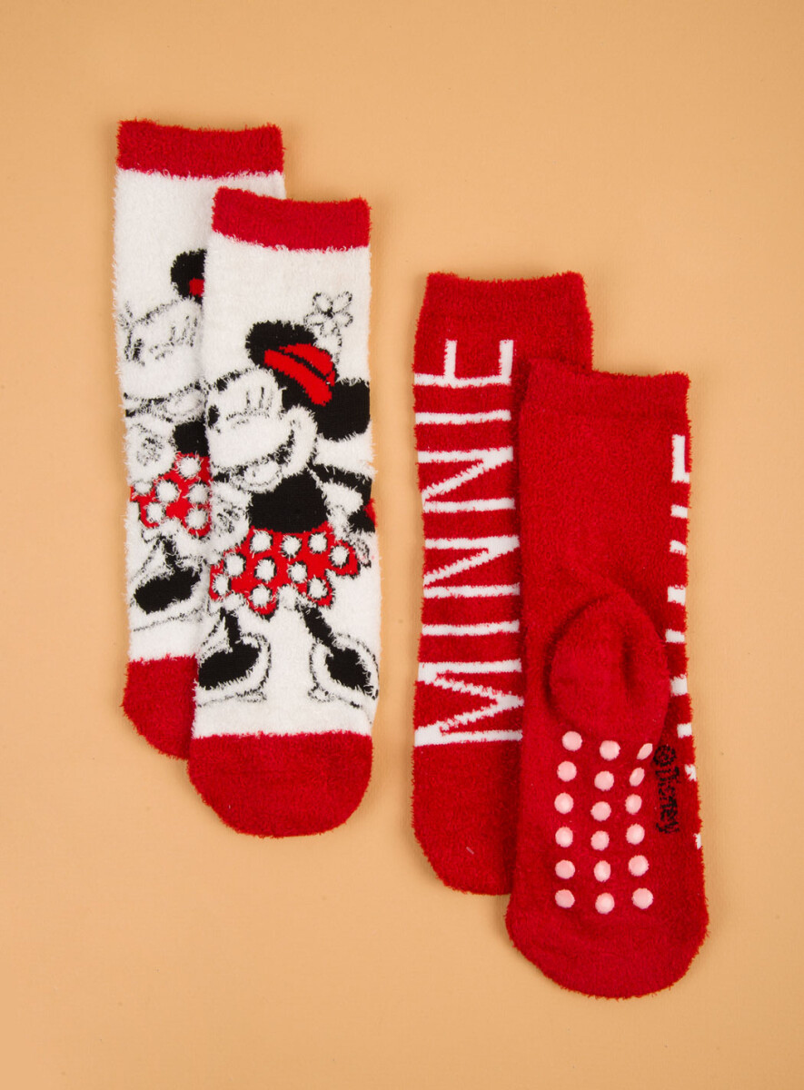 Pack x 2 medias chenille minnie - Diseño 1 