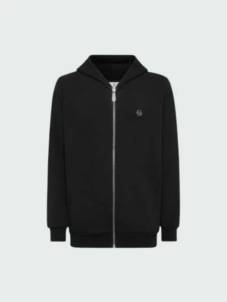 PHILIPP PLEIN - sudadera negra con capucha y calavera de strass Negro