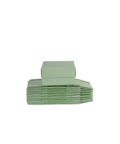Pack x 20 unid - caja 02 - 8x8x4,5 cm. VERDE AGUA