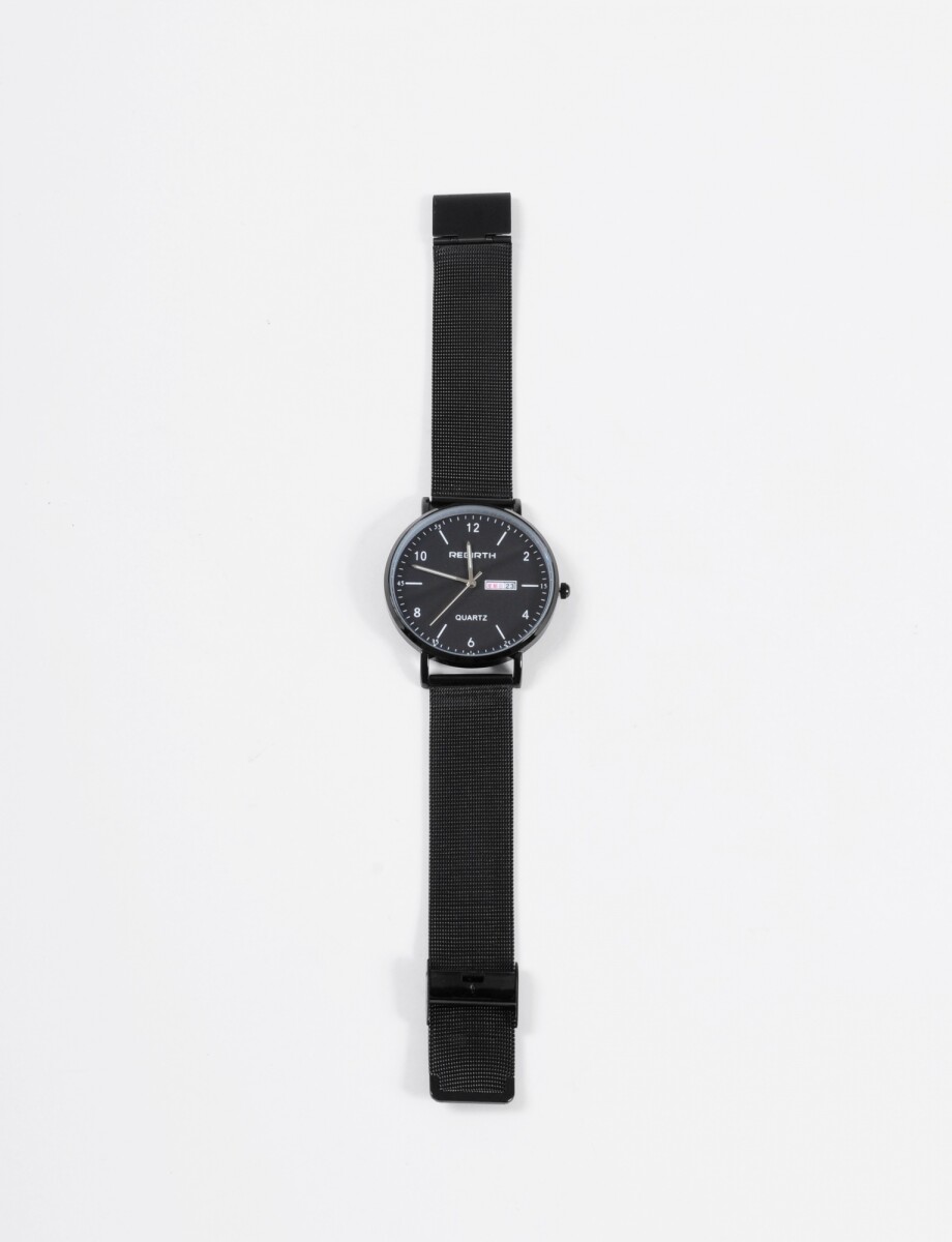Reloj básico malla iman - negro 