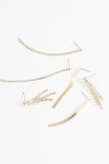 Set caravanas party strass dorado