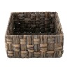 CESTA CUAD DE YUTE GRIS COMB 33X33X15CM GDE Unica