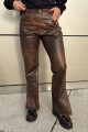 Leather Pant Marron gastado