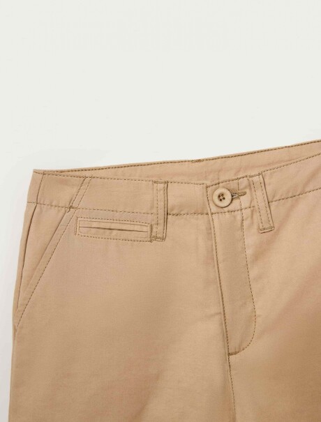 PANTALONES RECTOS DE SARGA BEIGE