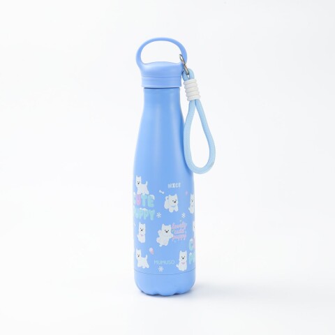 BOTELLA TÉRMICA FORMA DE COLA PERRITO DUODUO (500 ML / AZUL) BOTELLA TÉRMICA FORMA DE COLA PERRITO DUODUO (500 ML / AZUL)