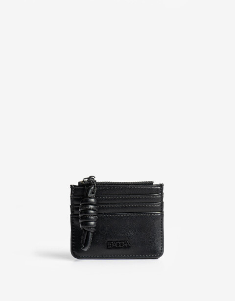 Tarjeteros Tarjetero Con Strap Nudo Negro - Negro