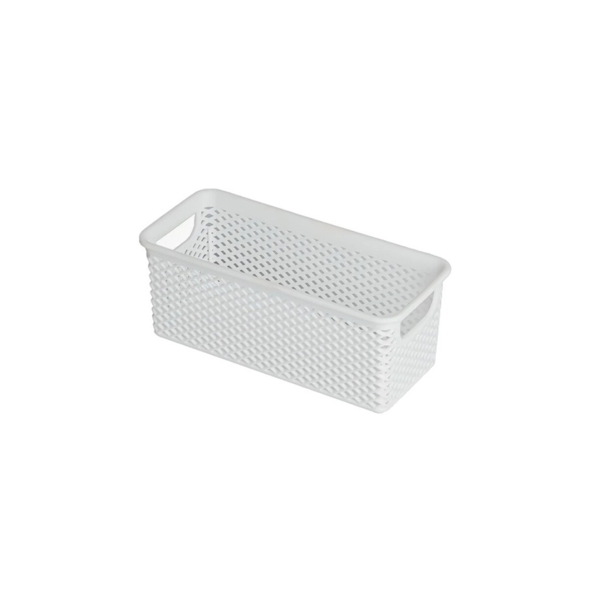 CANASTO ORGANIZADOR RECTANGULAR 20X9X8CM - Blanco 