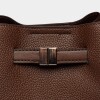 Cartera de mano Marble en efecto cuero graneado Marron