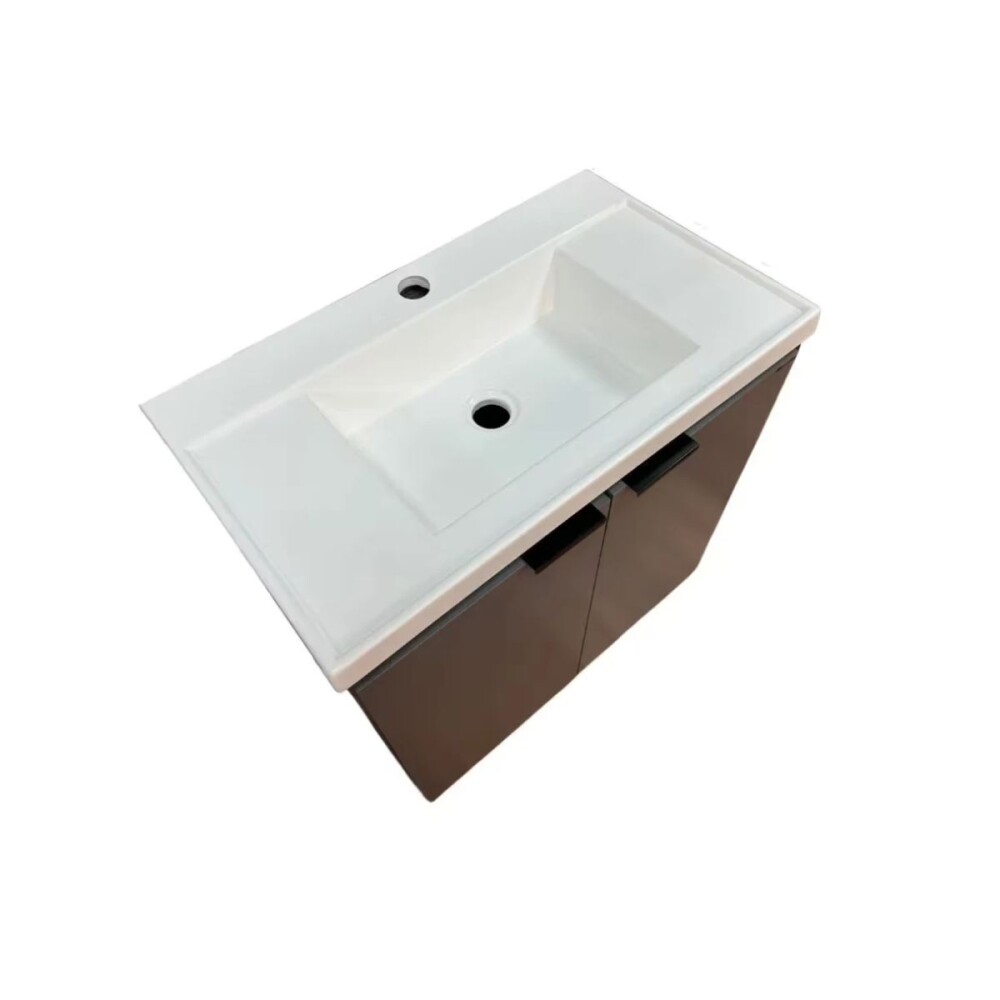 Mueble de baño suspendido Aster gris 60cm con bacha de resina Mueble De Baño Suspendido Aster Gris 60cm Con Bacha De Resina