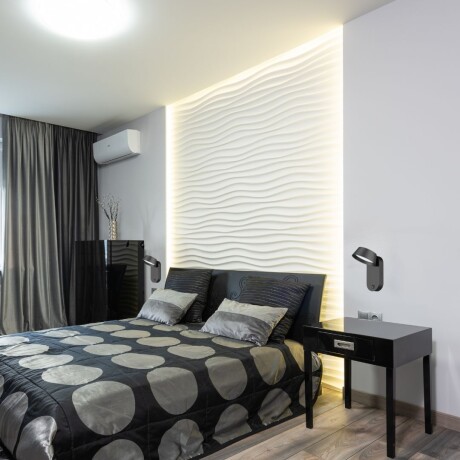 Pantalla led de pared con llave Luz cálida NEGRA